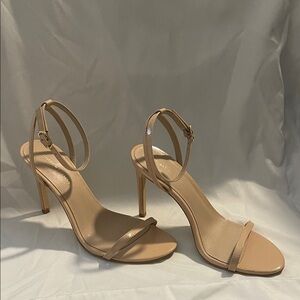 Stuart Weitzman Nude Strappy Heels Dancer Size 6